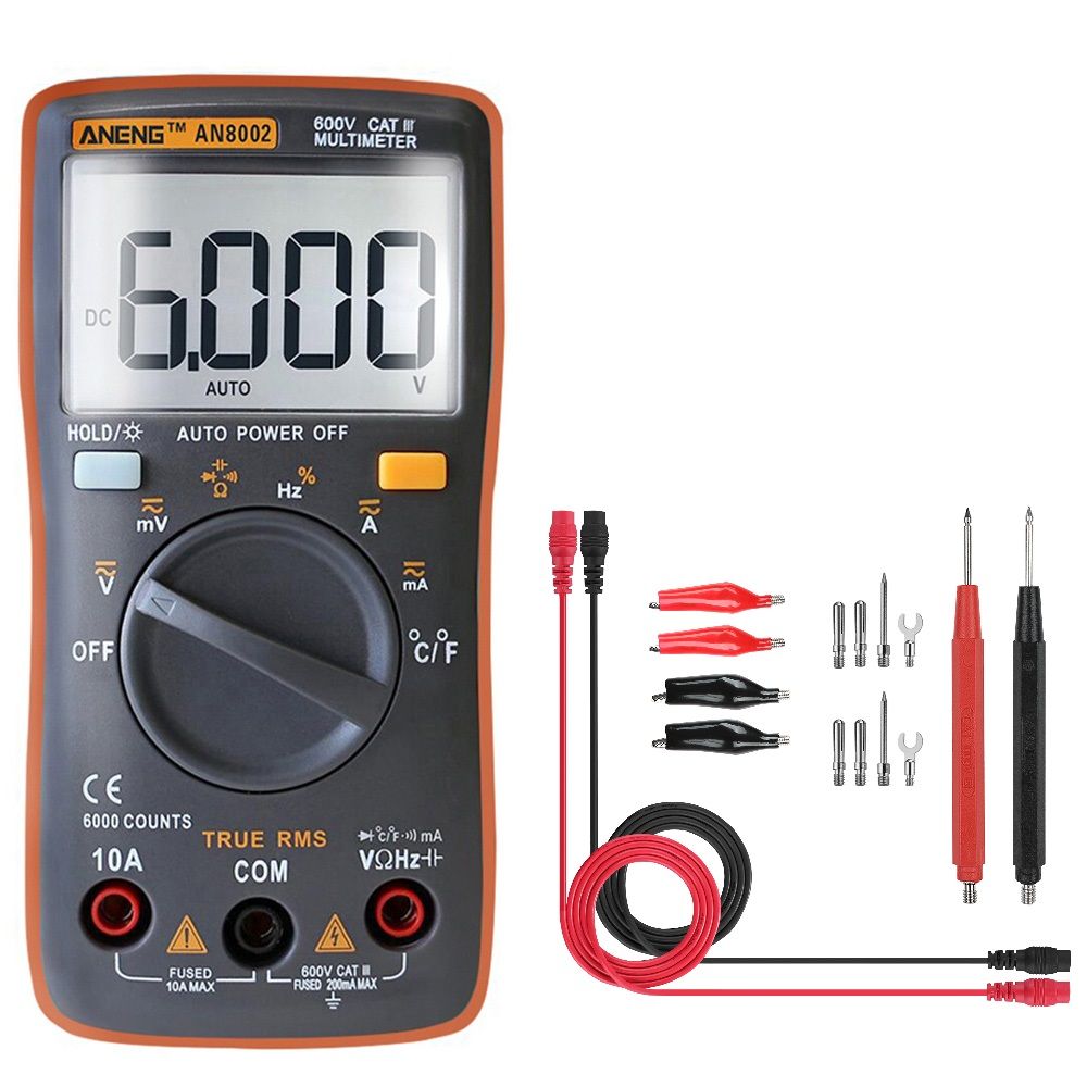 ANENG-AN8002-Orange-Digital-True-RMS-6000-Counts-Multimeter-ACDC-Current-Voltage-Frequency-Resistanc-1451183