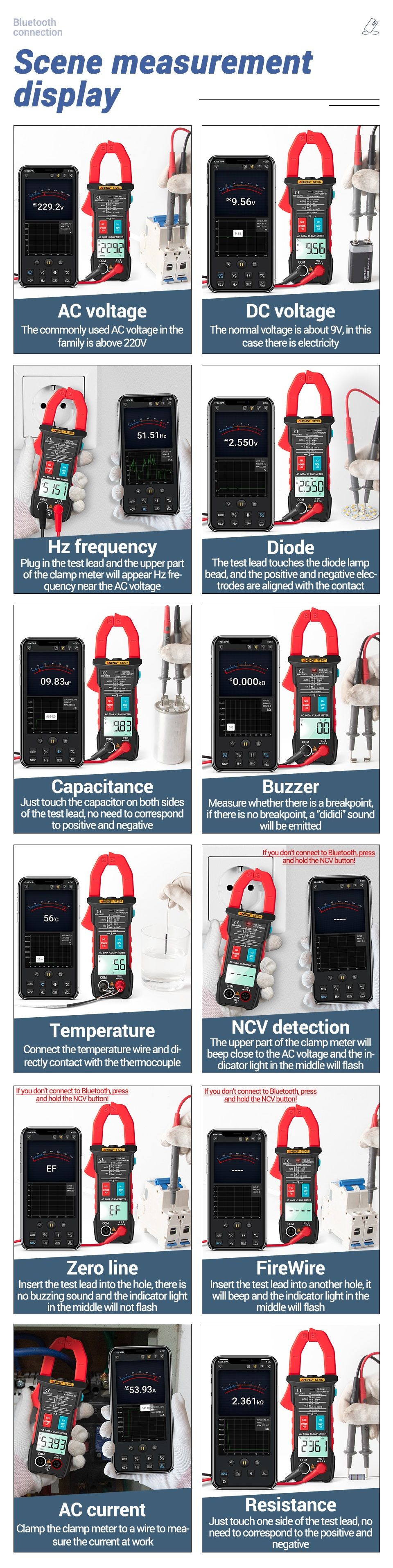 ANENG-ST207-Digital-bluetooth-Multimeter-Clamp-Meter-6000-Counts-True-RMS-DCAC-Voltage-Tester-AC-Cur-1762792