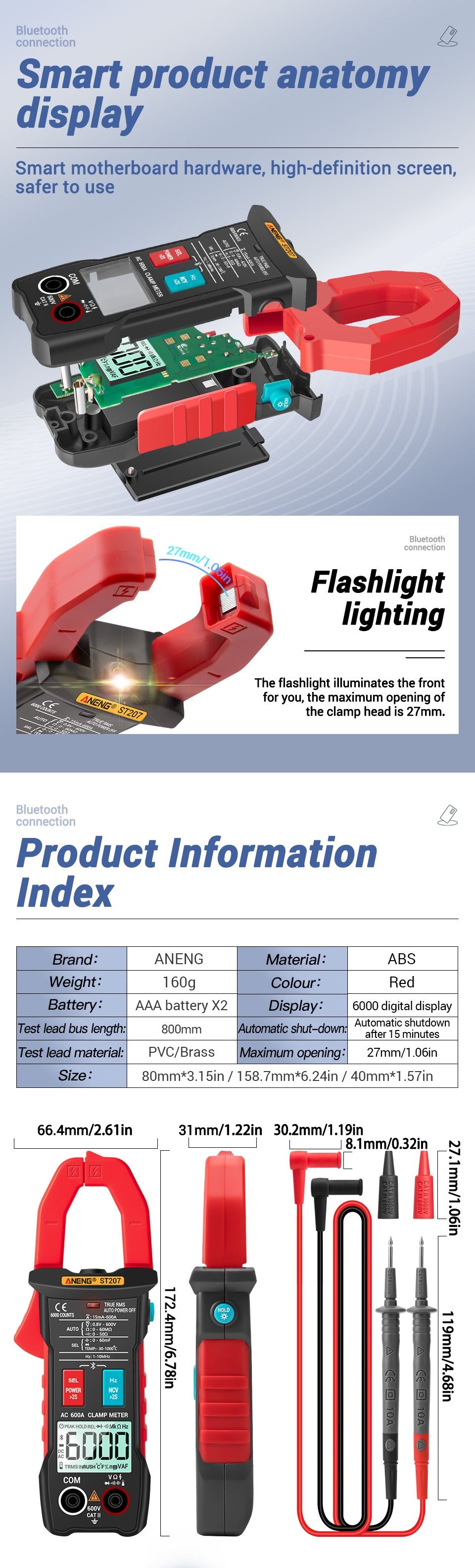 ANENG-ST207-Digital-bluetooth-Multimeter-Clamp-Meter-6000-Counts-True-RMS-DCAC-Voltage-Tester-AC-Cur-1762792