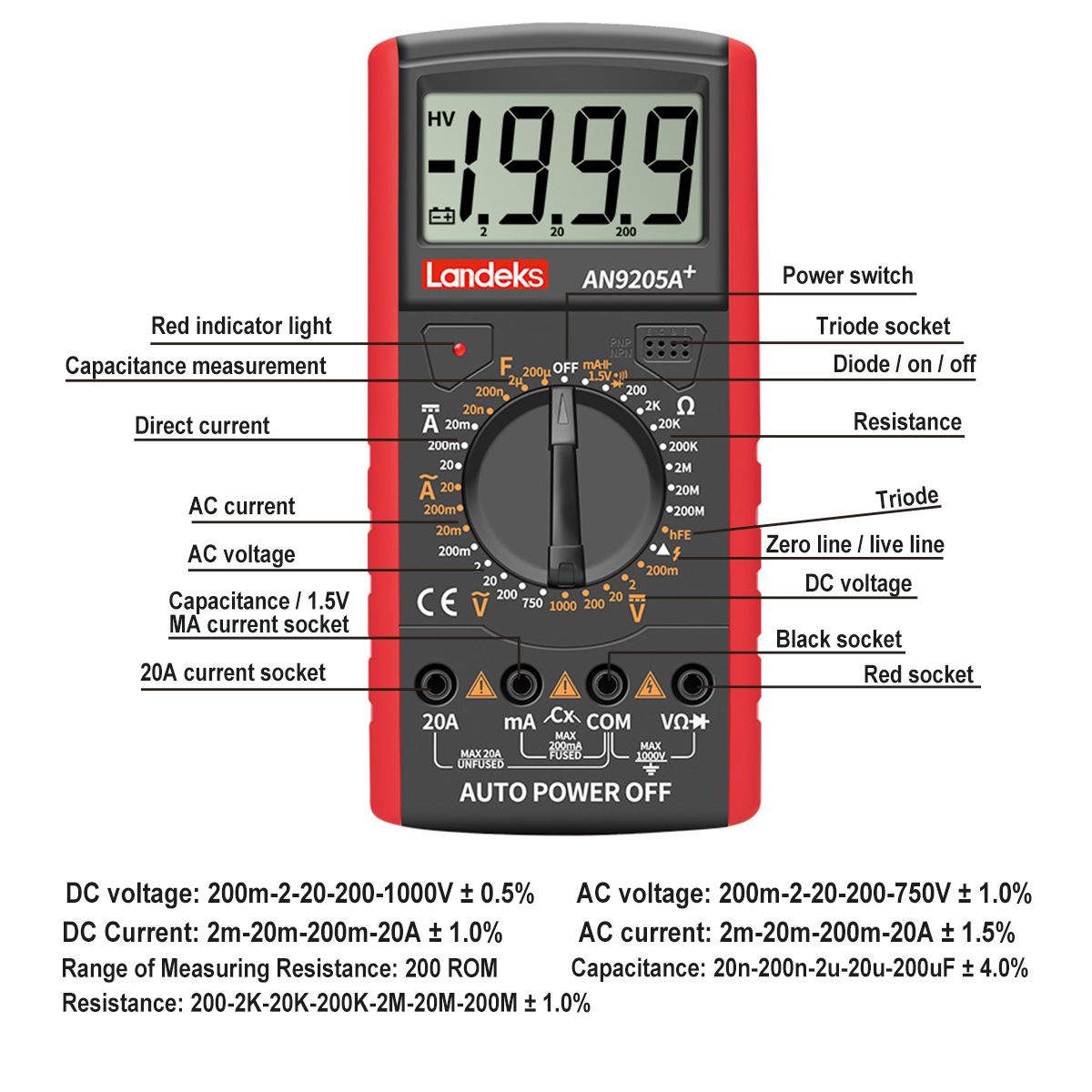 DT9205A-Digital-Multimeter-Non-touch-DCAC-Professional-Multifunctional-Automatic-Electrician-Tester-1731391