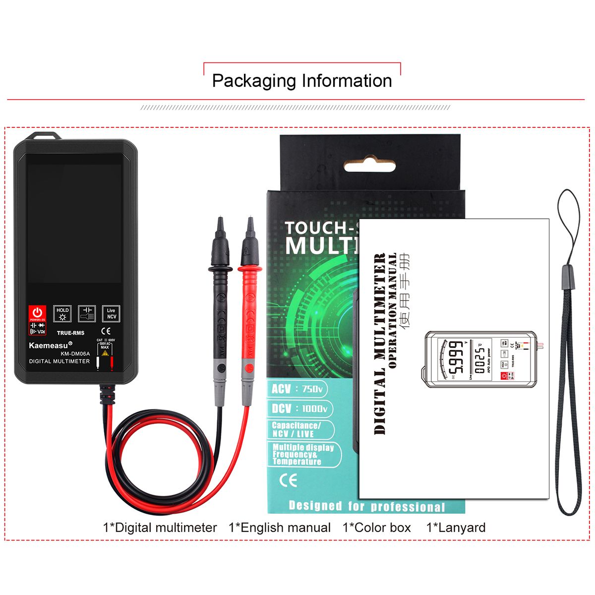 Digital-Multimeter-DCAC-Tester-True-RMS-6000-Auto-Range-Capacitance-Resistance-1718141