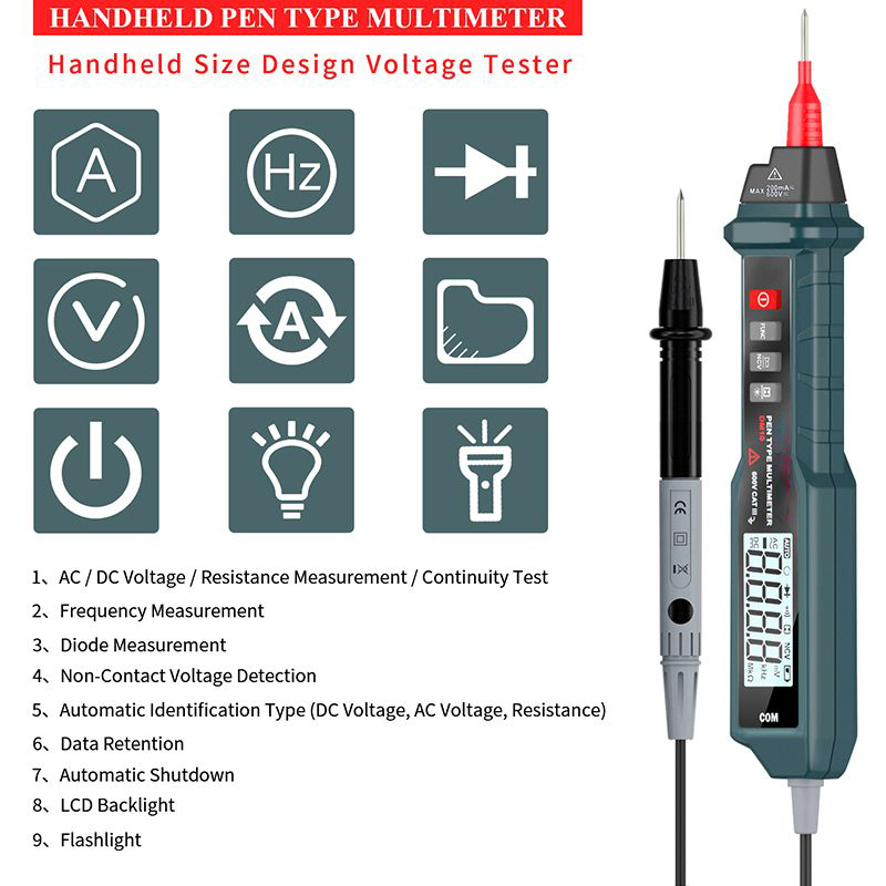 HANMATEK-DM10-Pen-Type-True-RMS-Digital-Multimeter-Auto-Measurement-Non-contact-ACVDCV-Handheld-Elec-1721753