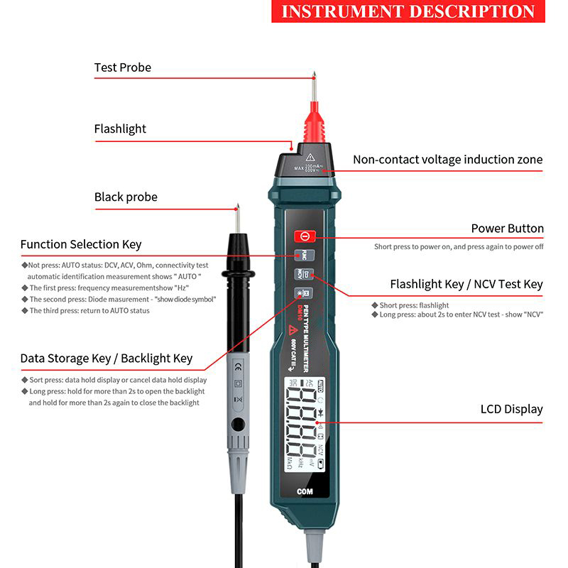 HANMATEK-DM10-Pen-Type-True-RMS-Digital-Multimeter-Auto-Measurement-Non-contact-ACVDCV-Handheld-Elec-1721753