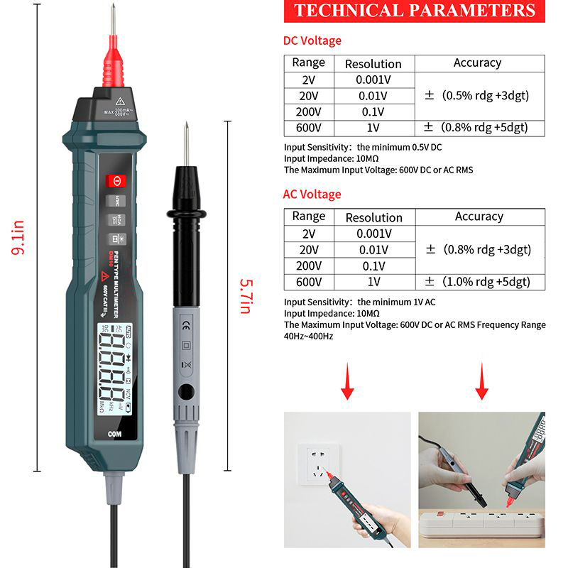 HANMATEK-DM10-Pen-Type-True-RMS-Digital-Multimeter-Auto-Measurement-Non-contact-ACVDCV-Handheld-Elec-1721753