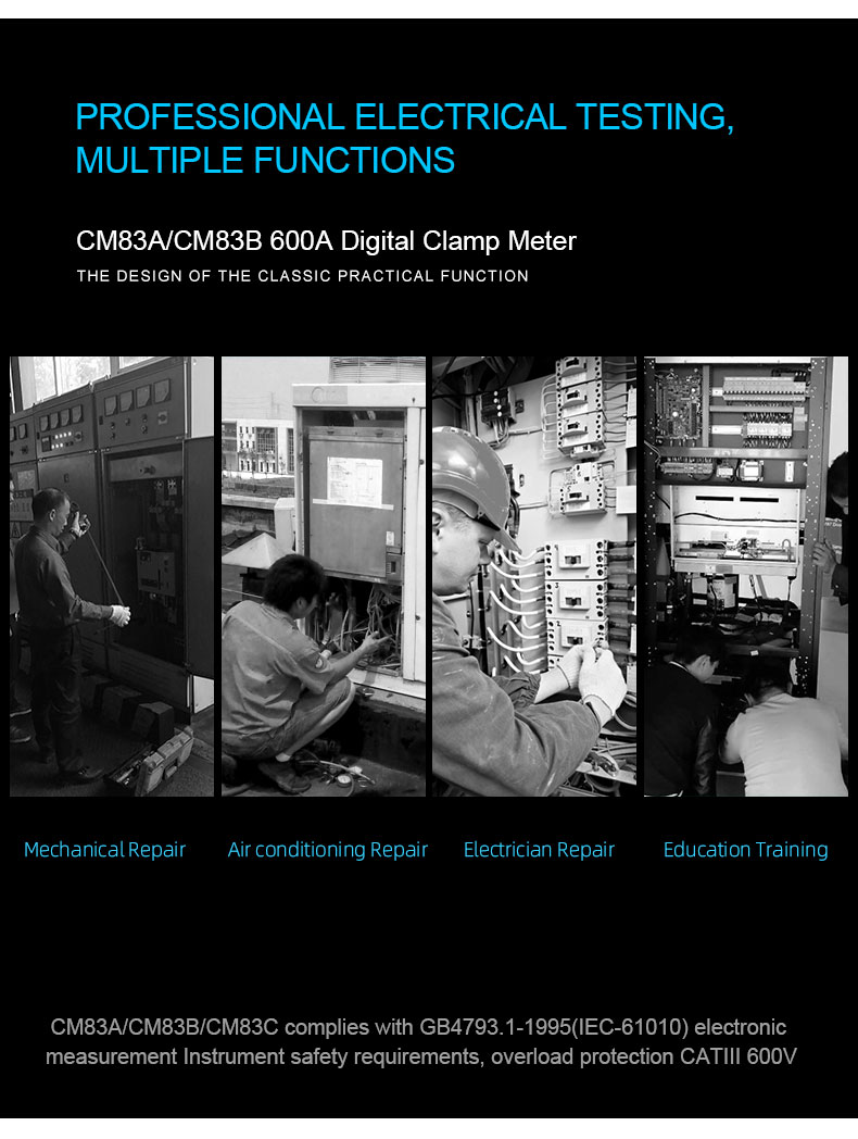 MESTEK-CM83B-Digital-Clamp-Meter-600A-AC-Current-ACDC-Voltage-Ohm-True-RMS-Auto-Range-VFD-Capacitanc-1709054