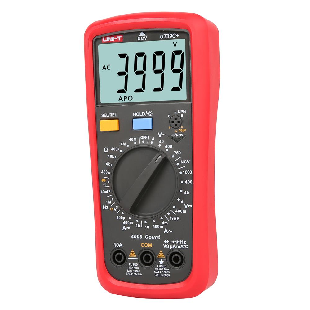 UNI-T-UT39C-Digital-Multimeter-AC-DC-Volt-Amp-Ohm-Capacitance-Temp-Hz-Tester-UT39C-Plus-Data-Hold-1297484