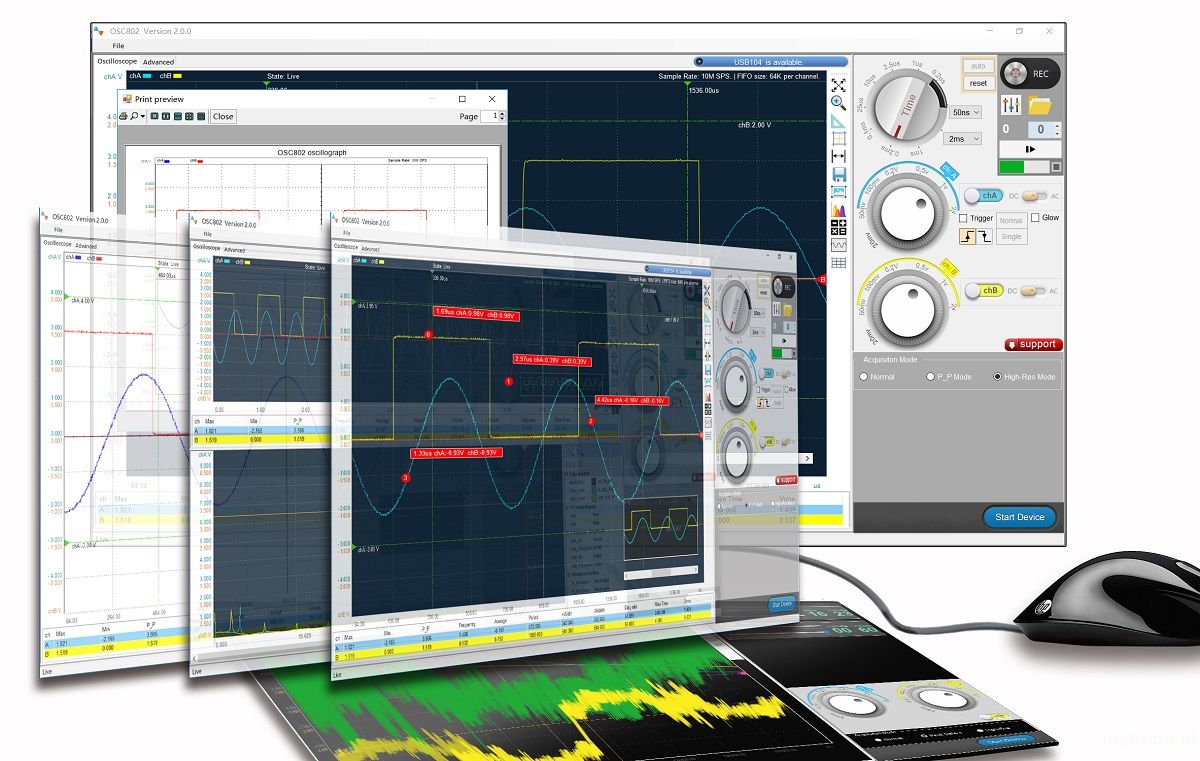 LOTO-OSC2002DOSC2002-IDM01-Isolated-Differential-Module-USBPC-Oscilloscope-2-Channels-1GSs-Sampling--1760337