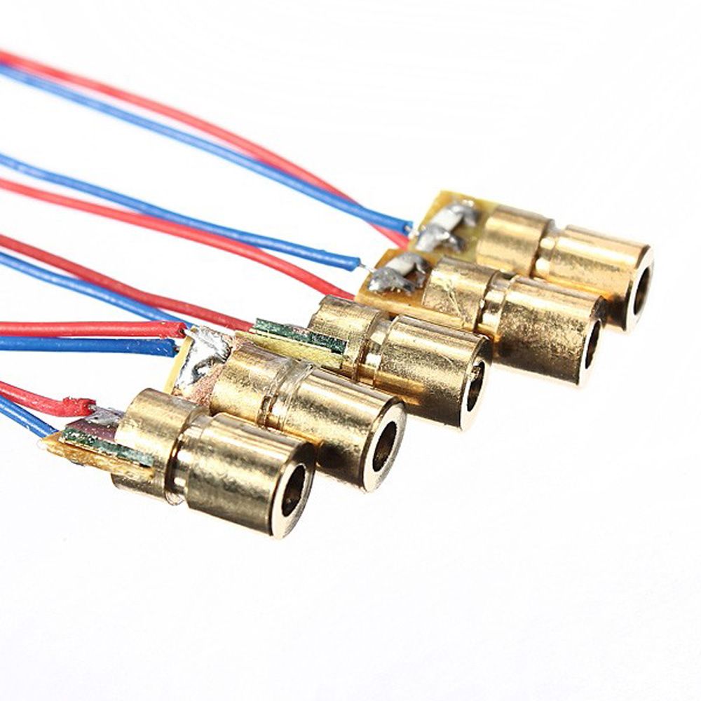 30-pcs-DC-5V-5mW-650nm-6mm-Laser-Dot-Diode-Module-Red-Copper-Head-Tube-1318431