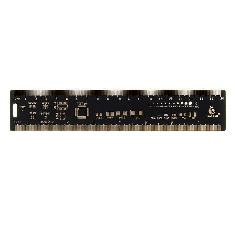 5pcs-20cm-Multifunctional-PCB-Ruler-Measuring-Tool-Resistor-Capacitor-Chip-IC-SMD-Diode-Transistor-P-1446473