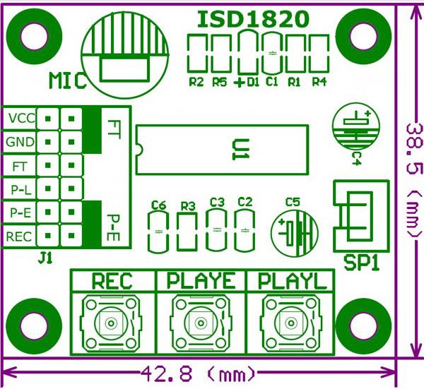 5pcs-ISD1820-3-5V-Recording-Voice-Module-Recording-And-Playback-Module--Control-Loop-Play--Jog-Play--1203288