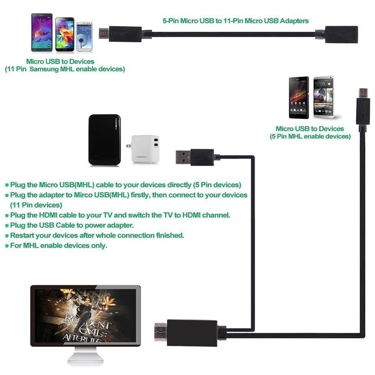 Mini-1080P-MHL-Micro-USB-to-HDMI-Cable-Converter-Adapter-for-Android-PhonePCTV-Audio-Adapter-HDTV-Ad-982123