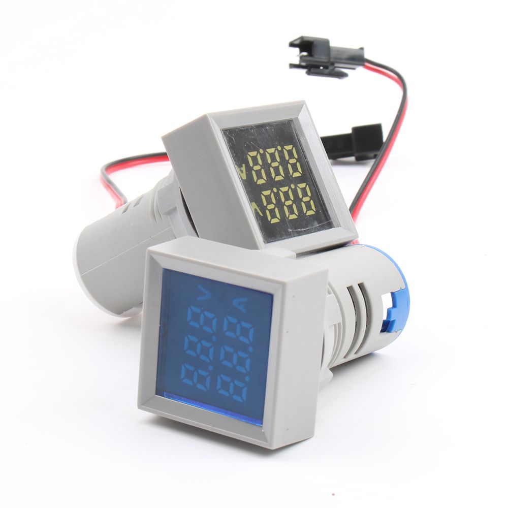 22mm-AC-50-500V-0-100A-Mini-Digital-square-Voltmeter-Ammeter-Volt-Voltage-Tester-Meter-Dual-LED-Indi-1556429