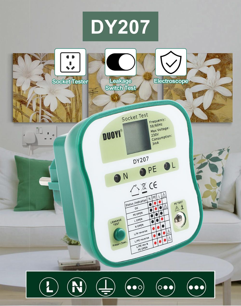 DUOYI-DY207-Digital-Display-Socket-Tester-Power-Socket-RCD-Test-Detector-Wall-Sockets-Circuit-Breake-1630385