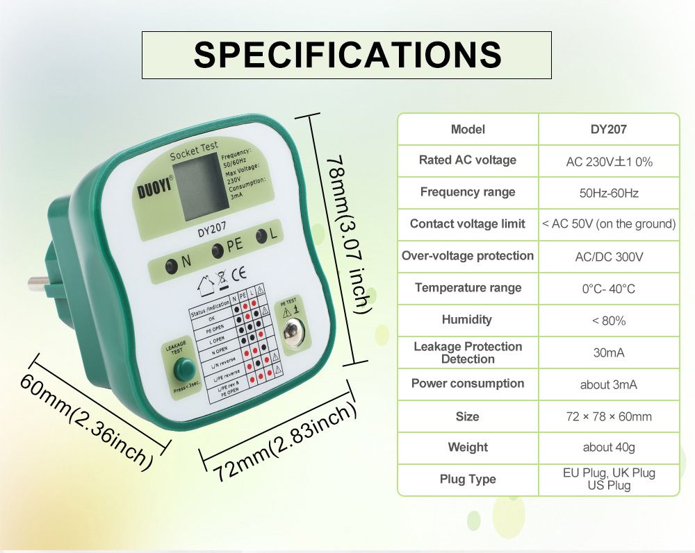 DUOYI-DY207-Digital-Display-Socket-Tester-Power-Socket-RCD-Test-Detector-Wall-Sockets-Circuit-Breake-1630385