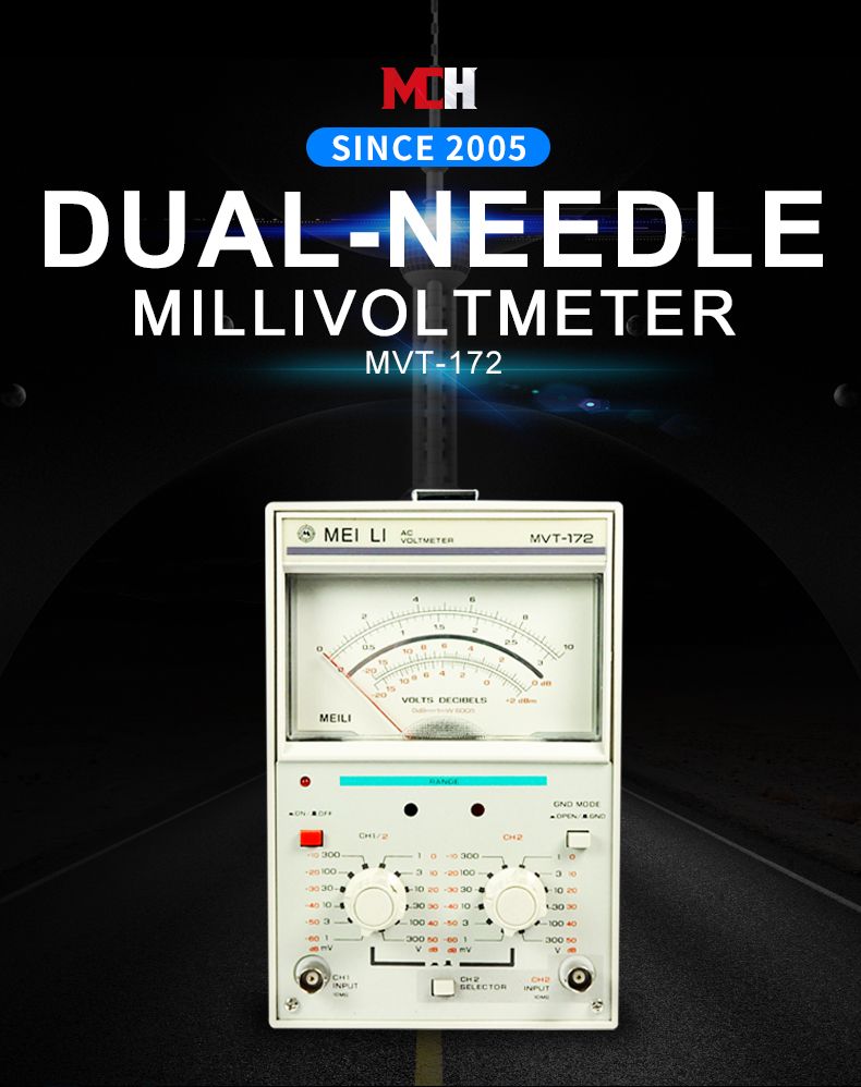 MCH-MVT-172-Dual-Needle-Millivoltmeter-Dual-Channels-1mV-300V-Single-Needle-Analog-output-Analog-Mil-1552870