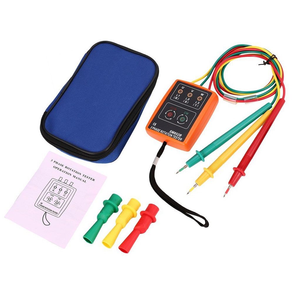 SM852B-60V-600V-AC-3-Phase-Rotation-Tester-Indicator-Detector-Meter-Array-Presence-With-LED-Buzzer-998975