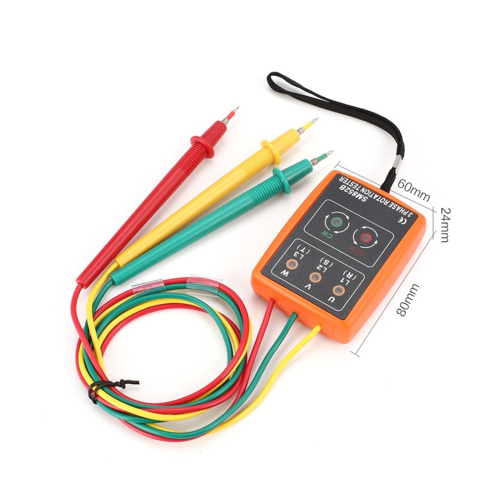 SM852B-60V-600V-AC-3-Phase-Rotation-Tester-Indicator-Detector-Meter-Array-Presence-With-LED-Buzzer-998975