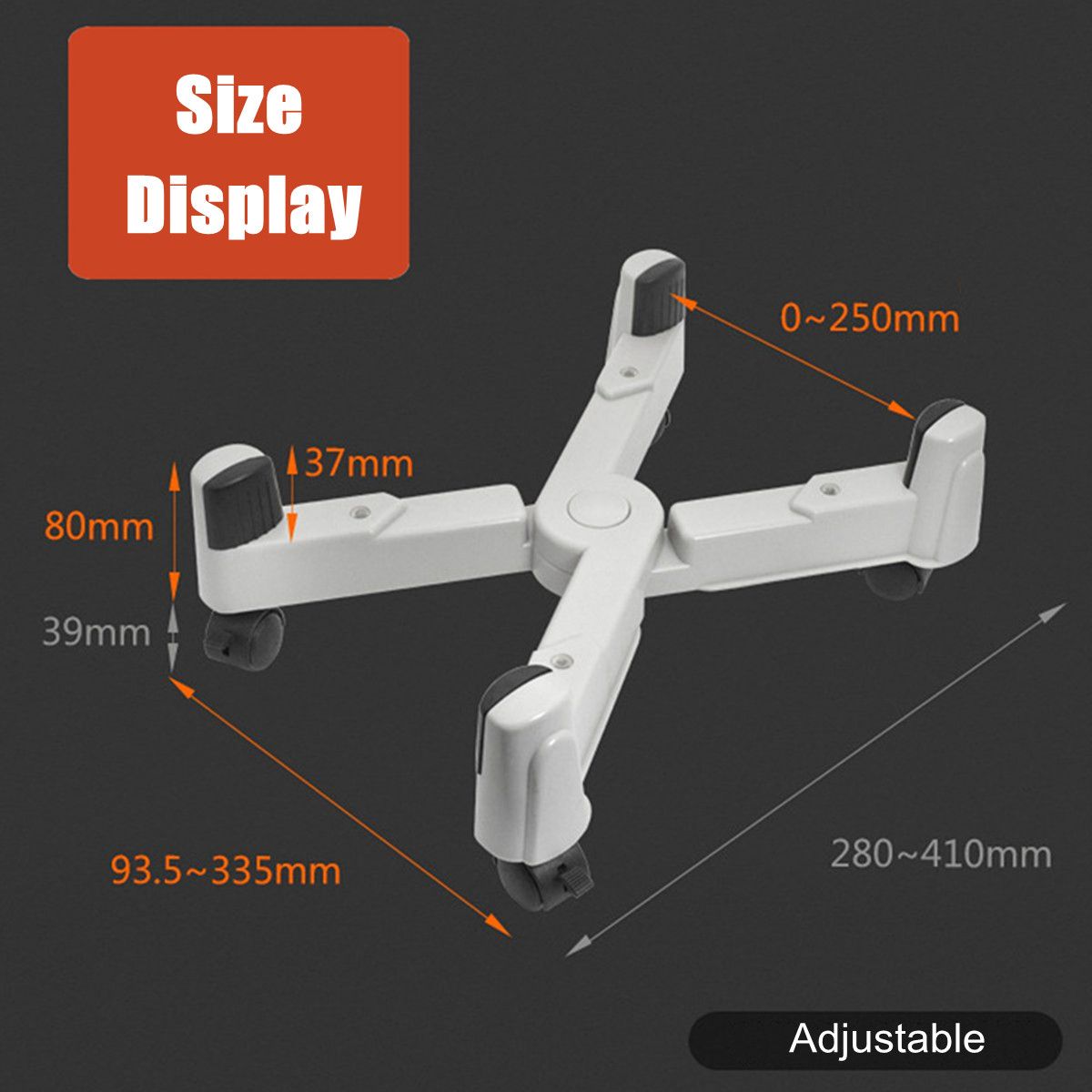 X-shape-PC-Computer-CPU-Stand-Tower-Holder-Computer-Case-Stand-with-Swivel-Mobile-CastorsWheels-Adju-1636460