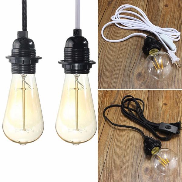 25M-Cord-E27E26-Edison-Pendant-Light-Holder-Hanging-Lamp-Socket-US-Plug-Adapter-Switch-1055926