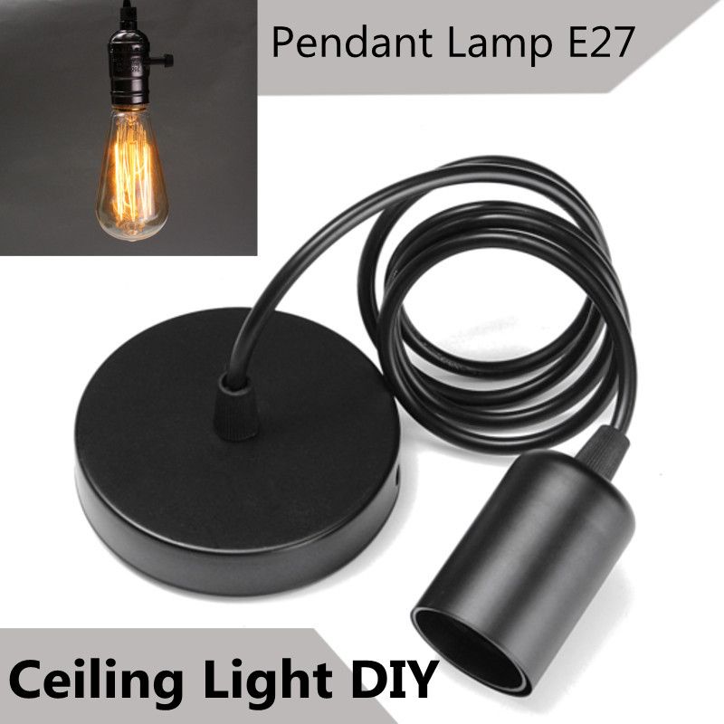 E27-Single-Head-Home-Ceiling-Pendant-Lamp-Light-Bulb-Holder-Socket-Hanging-Fixture-12m-1124724