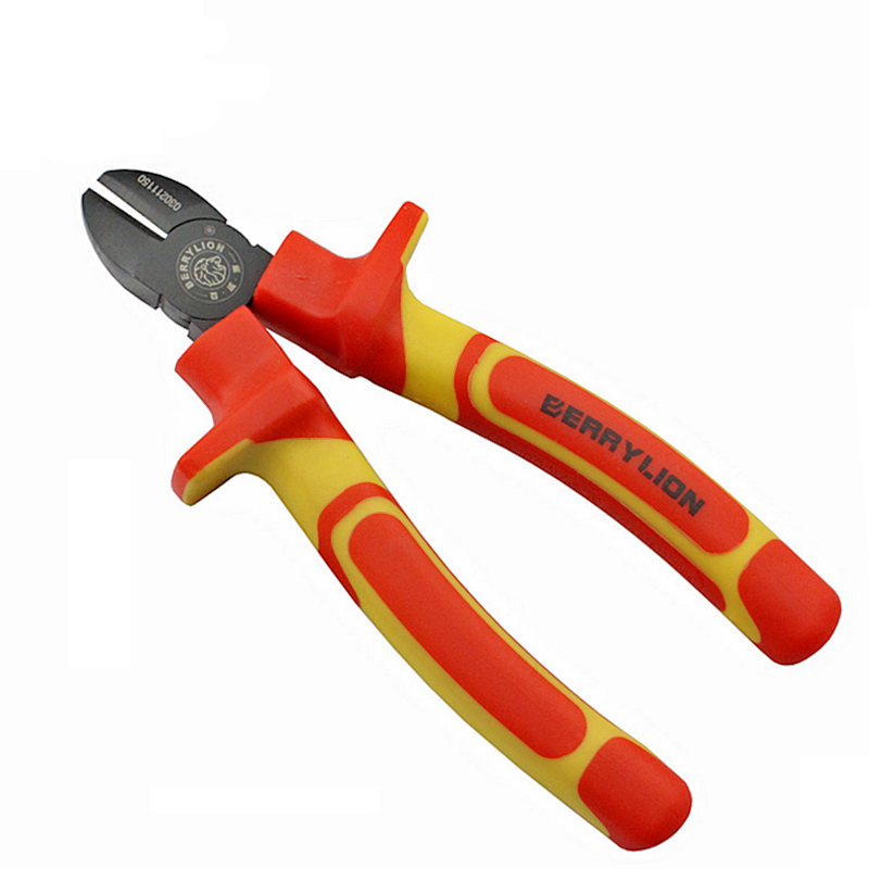 BERRYLION-6Inch-150mm-Cutting-Pliers-VDE-Insulated-Diagonal-Wire-Cutters-CR-V-With-TPE-Handle-Electr-1229021