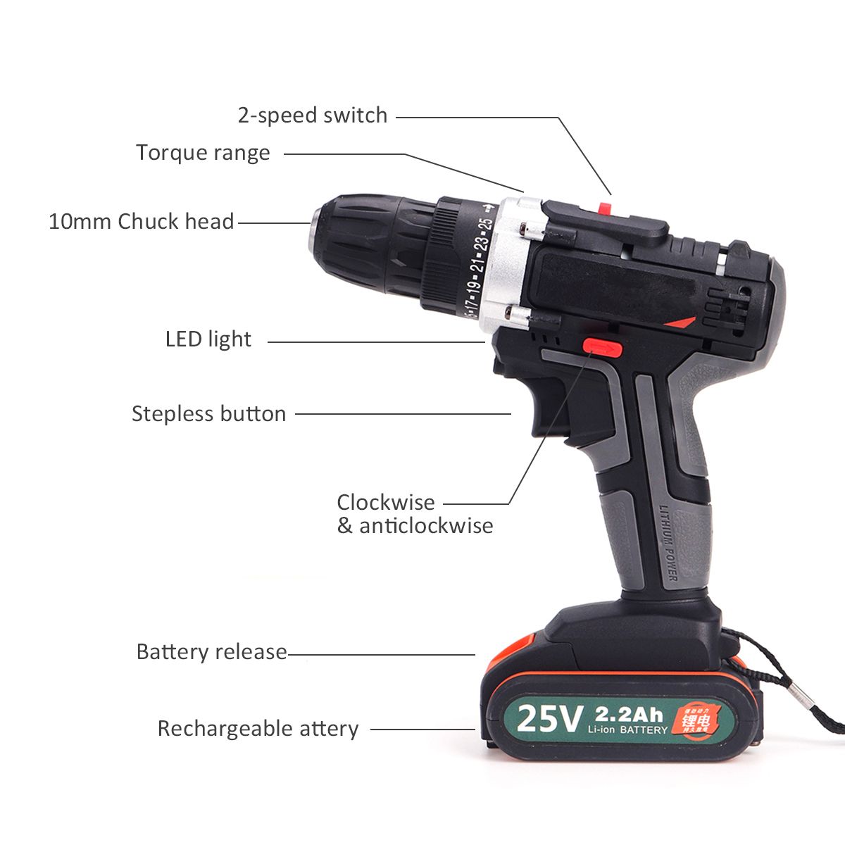 25V-Cordless-Electric-Screwdriver-Rechargable-Power-Drills-Driver-Tool-2200mAh-Li-ion-Battery-1417295