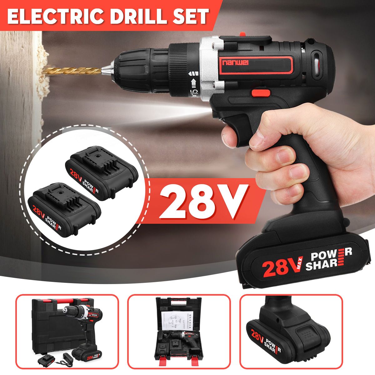 28V-Cordless-Power-Drills-Double-Speed-Electric-Drill-W-1-or-2-Li-ion-Battery-1413650