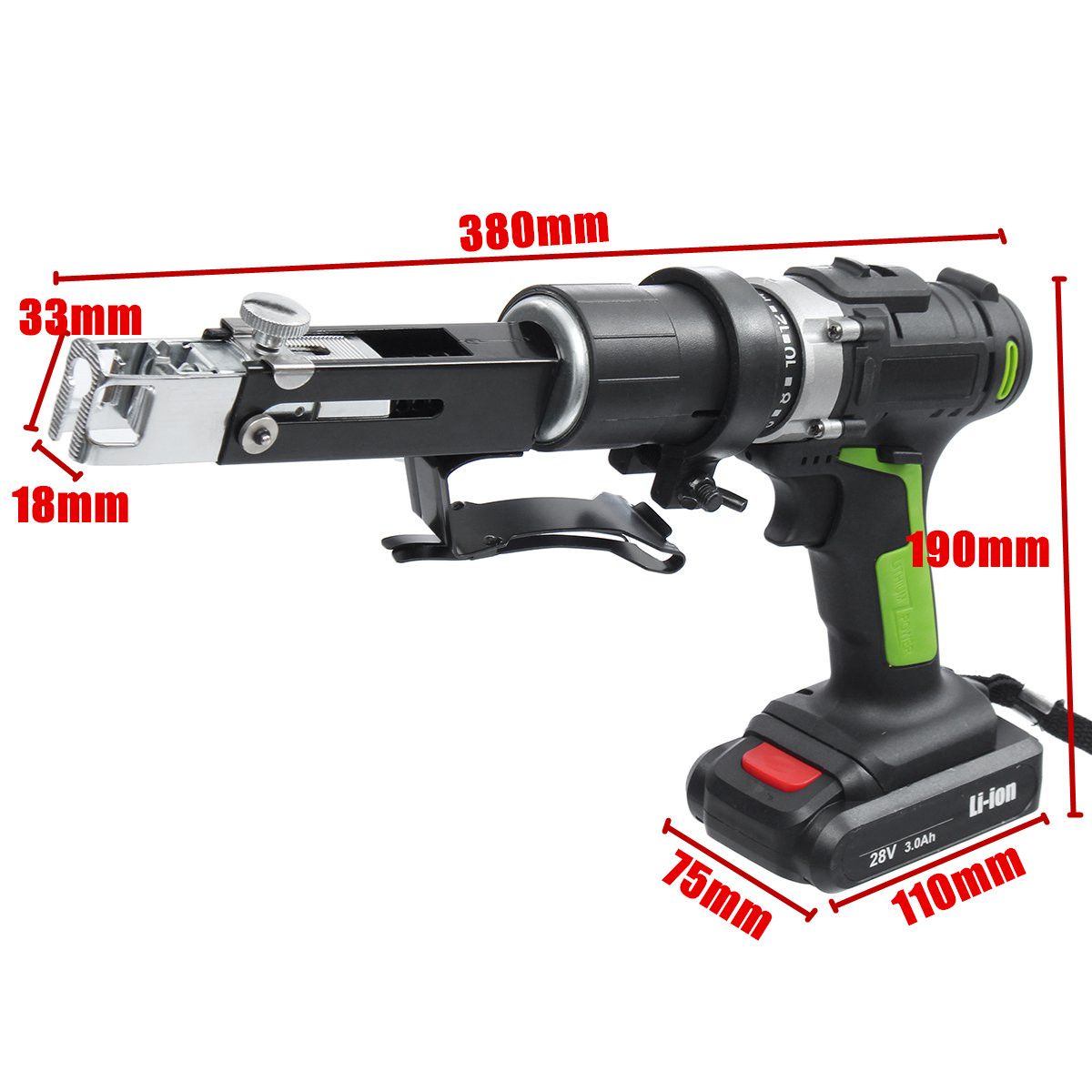 28V-Electric-Chain-Drill-Power-Drills-Chain-Gun-Rechargable-Elecreic-Drill-2-Batteries-1-Charger-1318858