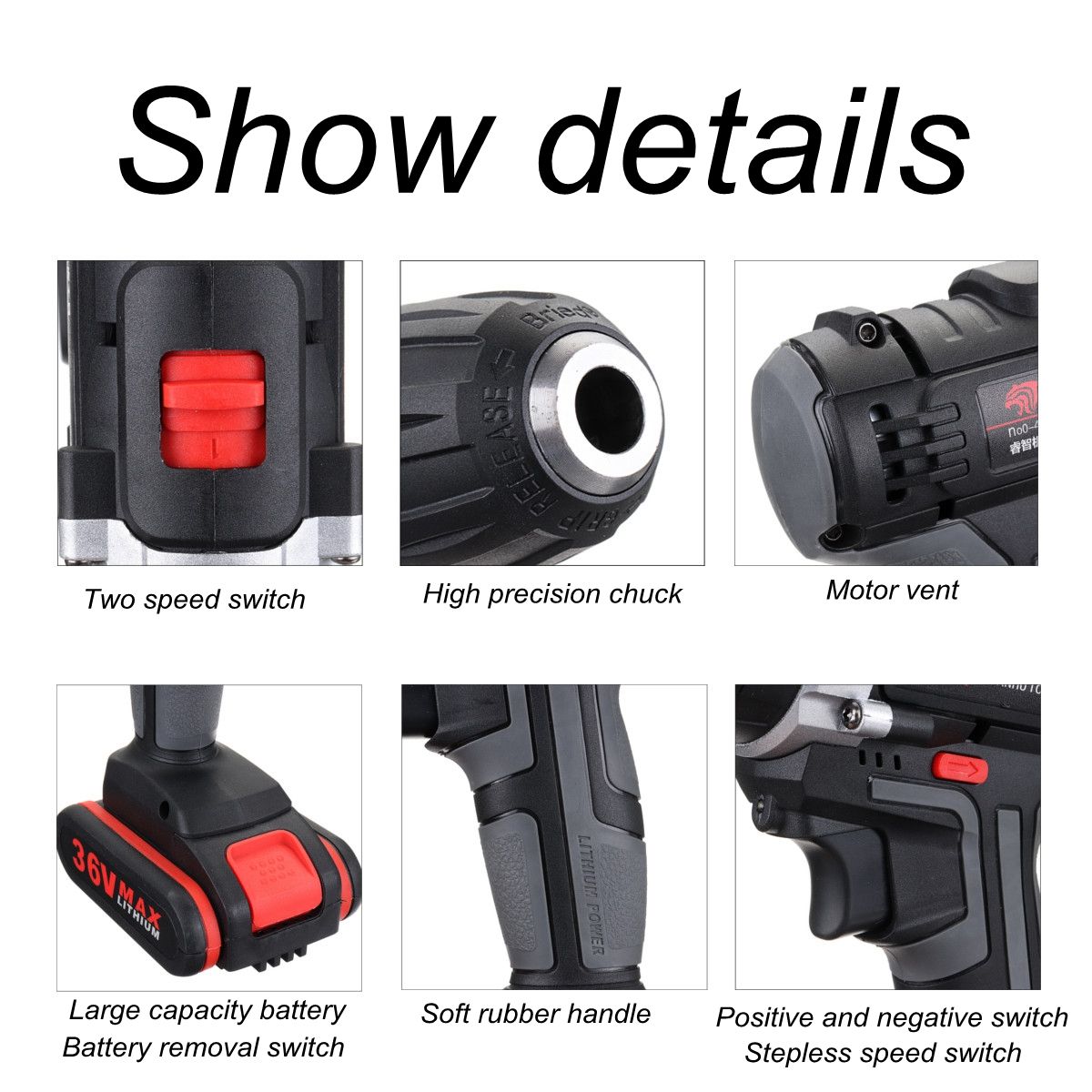 36V-25-28Nm-Electric-Power-Drills-Cordless-2-speed-Variable-with-LI-ION-Rechargeable-Battery-Kit-1408802