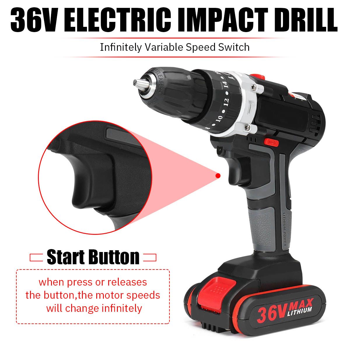 36V-5200mAh-Lithium-Cordless-Electric-Screwdriver-Power-Drill-Driver-W-1-or-2-Battery-1614455