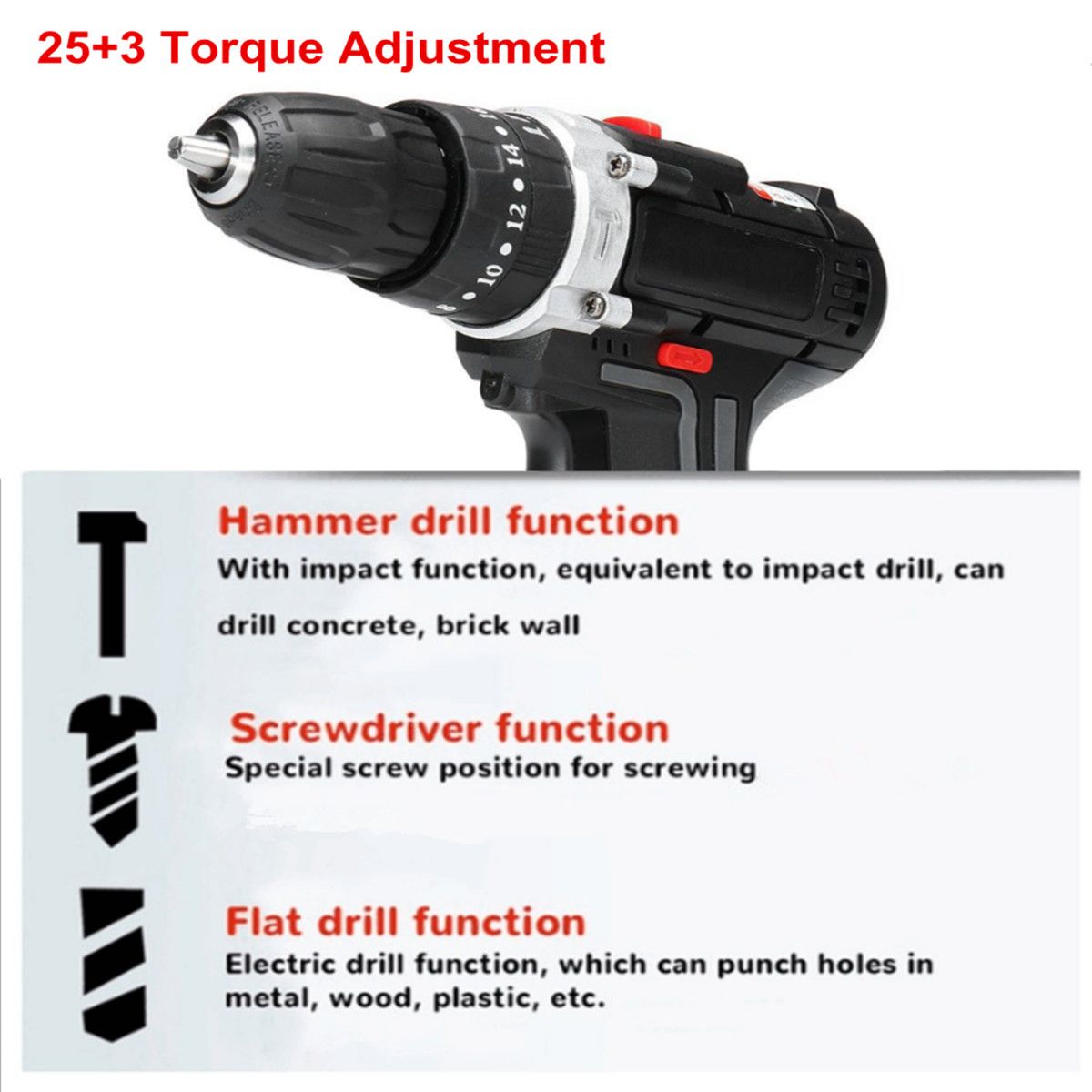 36V-5200mAh-Lithium-Cordless-Electric-Screwdriver-Power-Drill-Driver-W-1-or-2-Battery-1614455