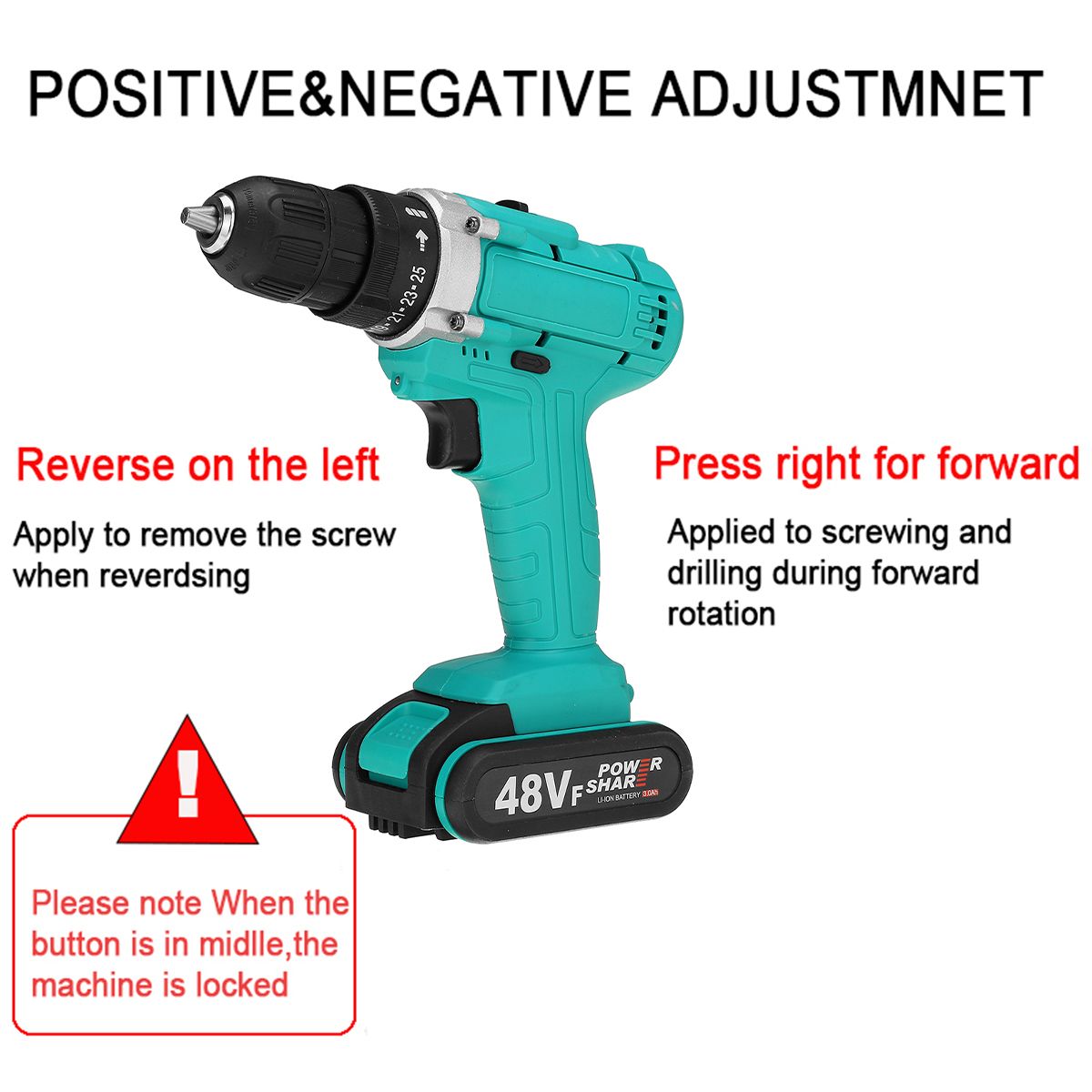 48V-38-Chuck-Powered-Electric-Drill-LED-Light-Cordless-Screwdriver-W-12x-Battery-1740218