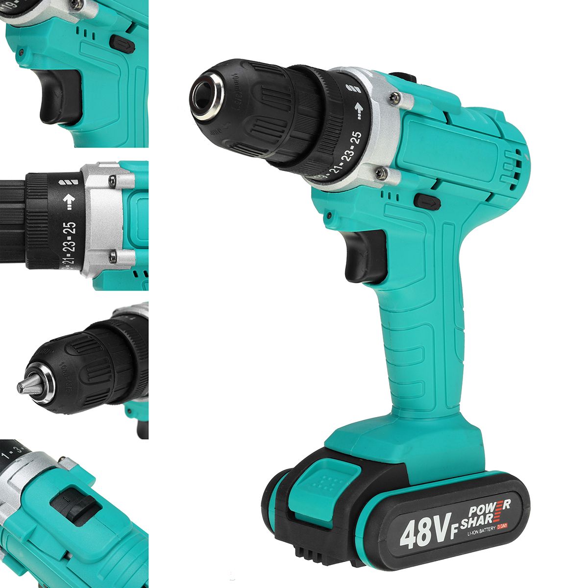 48V-38-Chuck-Powered-Electric-Drill-LED-Light-Cordless-Screwdriver-W-12x-Battery-1740218