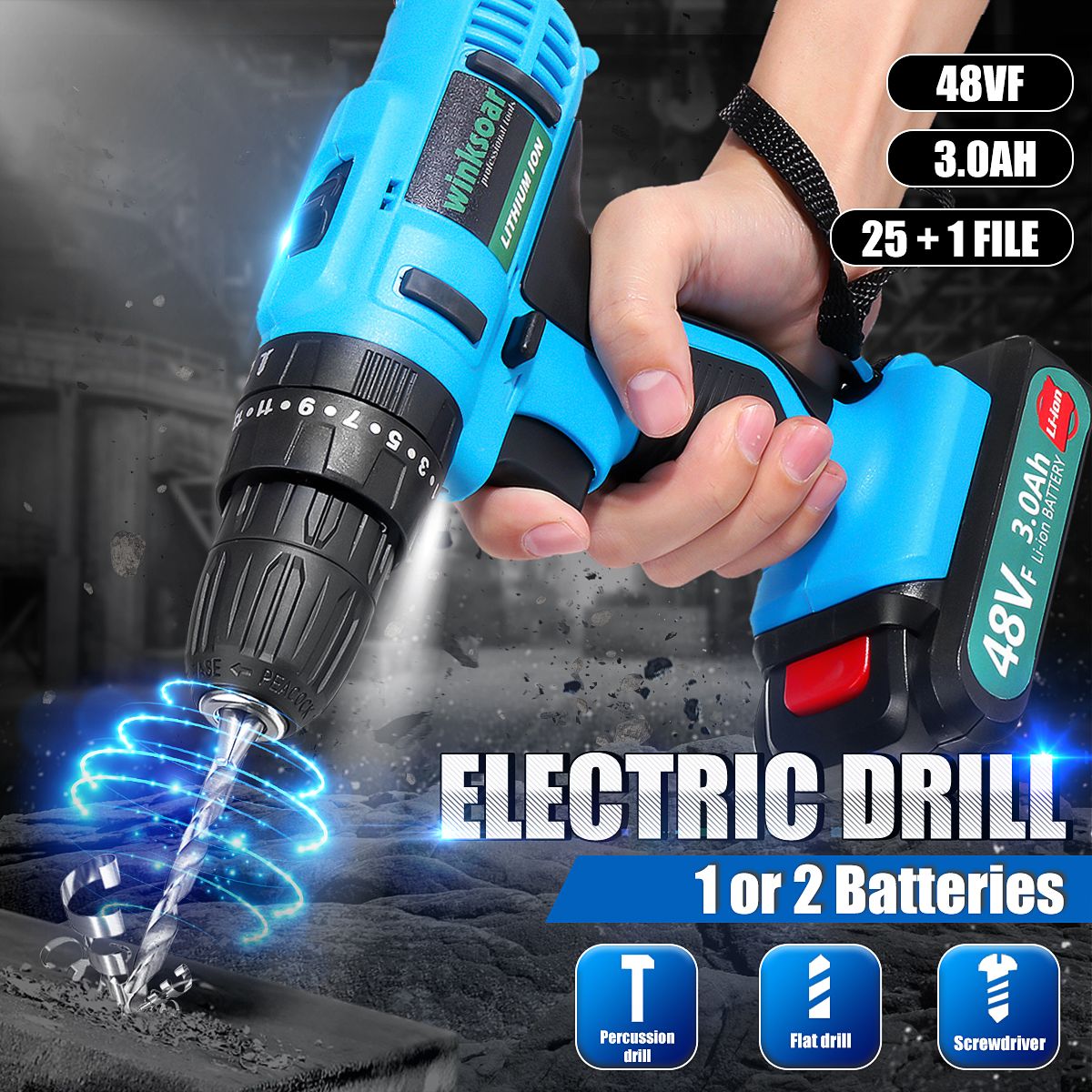 48VF-3000mAh-Electric-Impact-Drill-Rechargeable-Power-Screwdriver-251-Torque-W-1-or-2-Li-ion-Battery-1515342