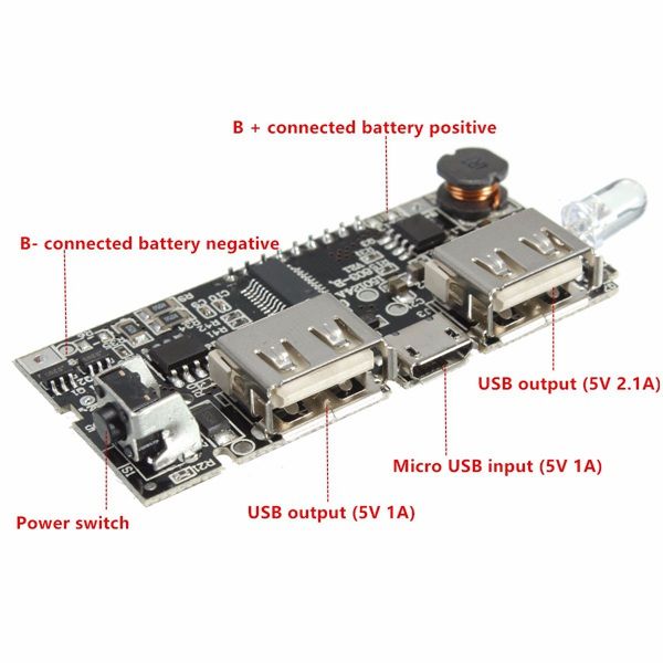 3Pcs-Dual-USB-5V-1A-21A-Mobile-Power-Bank-18650-Battery-Charger-PCB-Module-Board-1133268