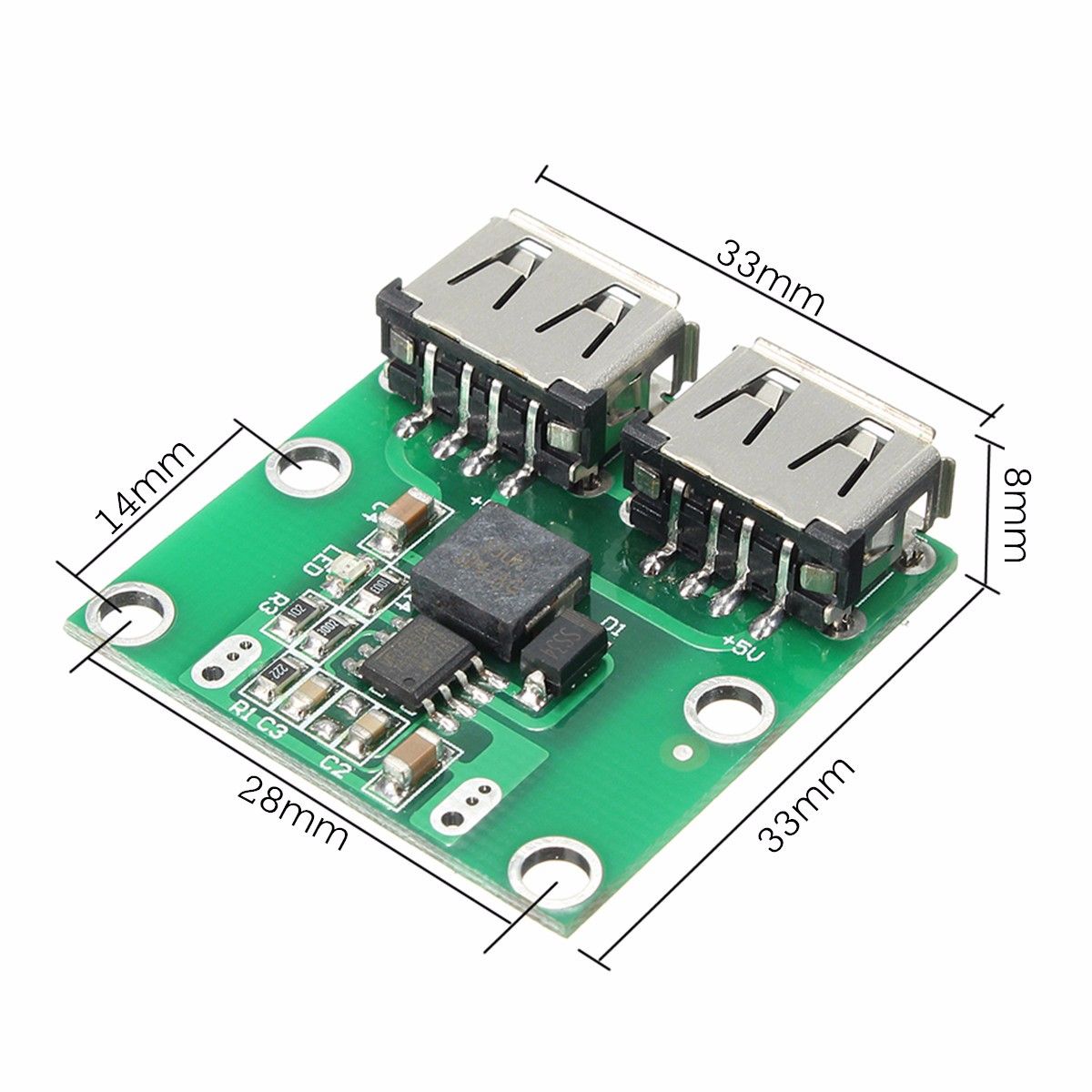 3Pcs-Dual-USB-Output-6-24V-To-52V-3A-DC-DC-Step-Down-Power-Charger-Module-Converter-1123516