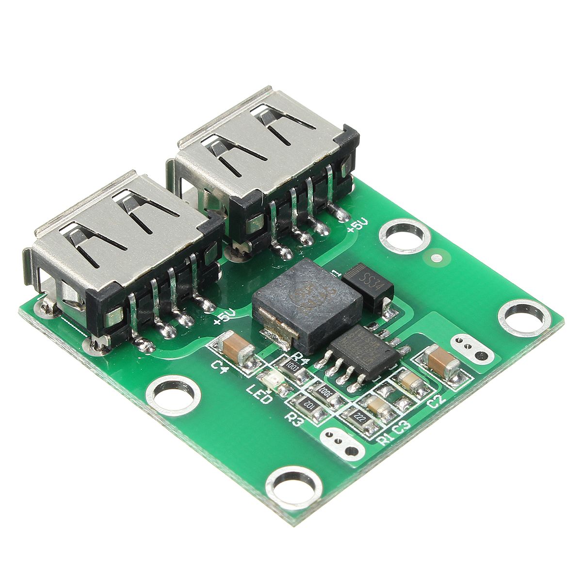 5Pcs-Dual-USB-Output-6-24V-To-52V-3A-DC-DC-Step-Down-Power-Charger-Module-Converter-1123514