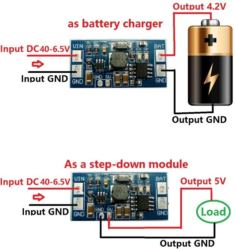 5pcs-DD40CRTA-2-in-1-Charger-Module-DC-DC-Step-Down-Module-Converter-DC-65-40V-to-42V-5V-Charging-Bo-1667009