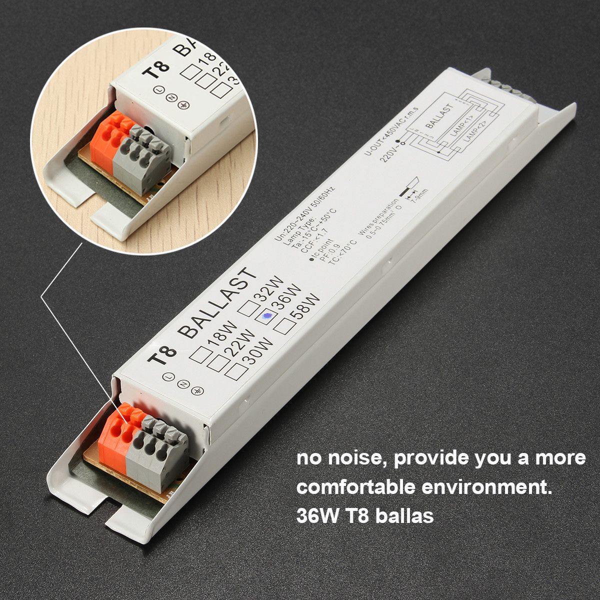 AC-220-240V-2x36W-Wide-Voltage-T8-Electronic-Ballast-Fluorescent-Lamp-Balla-1115399