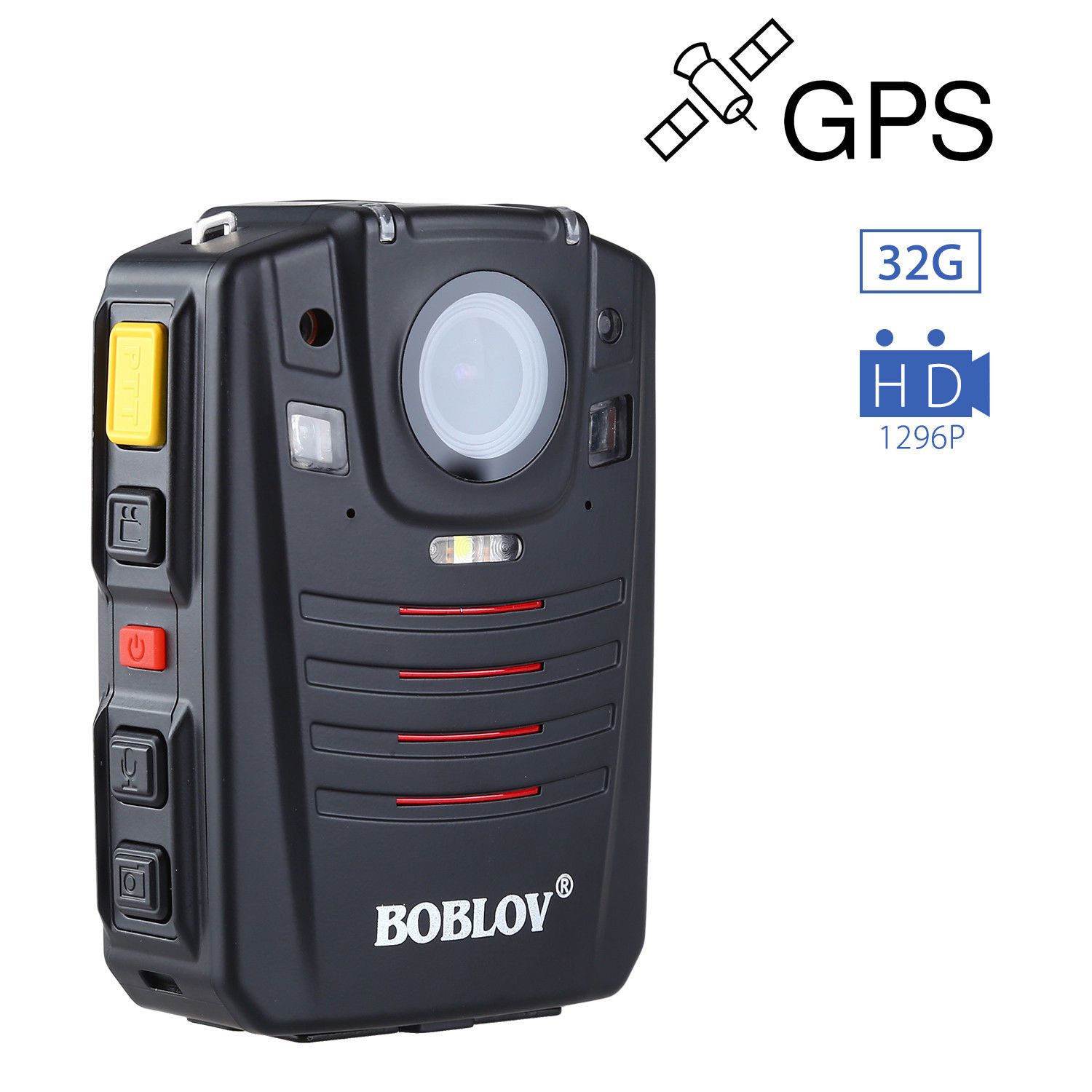 BOBLOV-HD66-07-32G-1296P-HD-170-Degree-Camera-GPS-Police-Body-Camera-IP68-DVR-20quot-inch-LCD-Wearab-1213290