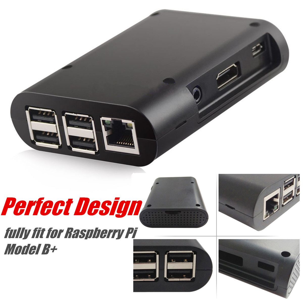 3PCS-Black-Cover-Case-Shell-For-Raspberry-Pi-Model-B-1203606