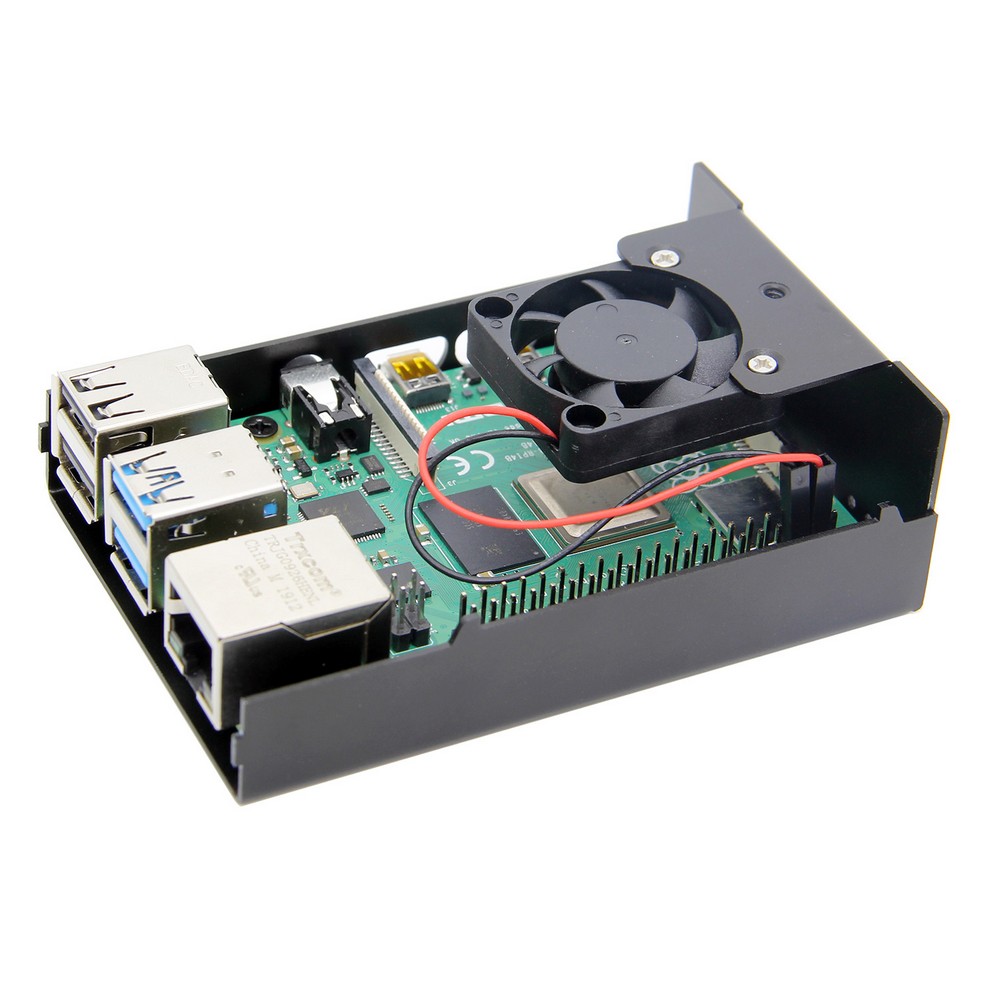 Black--Silver-Aluminum-Case-Enclosure-Shell-With-Cooling-Fan-For-Raspberry-Pi-4-Model-B-1539229