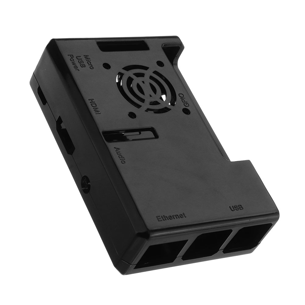 Black-ABS-Exclouse-Box-Case-With-Fan-Hole-For-Raspberry-PI-3-Model-B-1311175