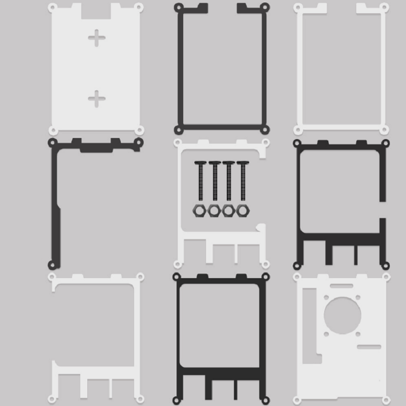 KEYES-WX-4B506-6-Layers-Acrylic-Protective-Case-Plastic-Shell-for-Raspberry-Pi-4B-1688463