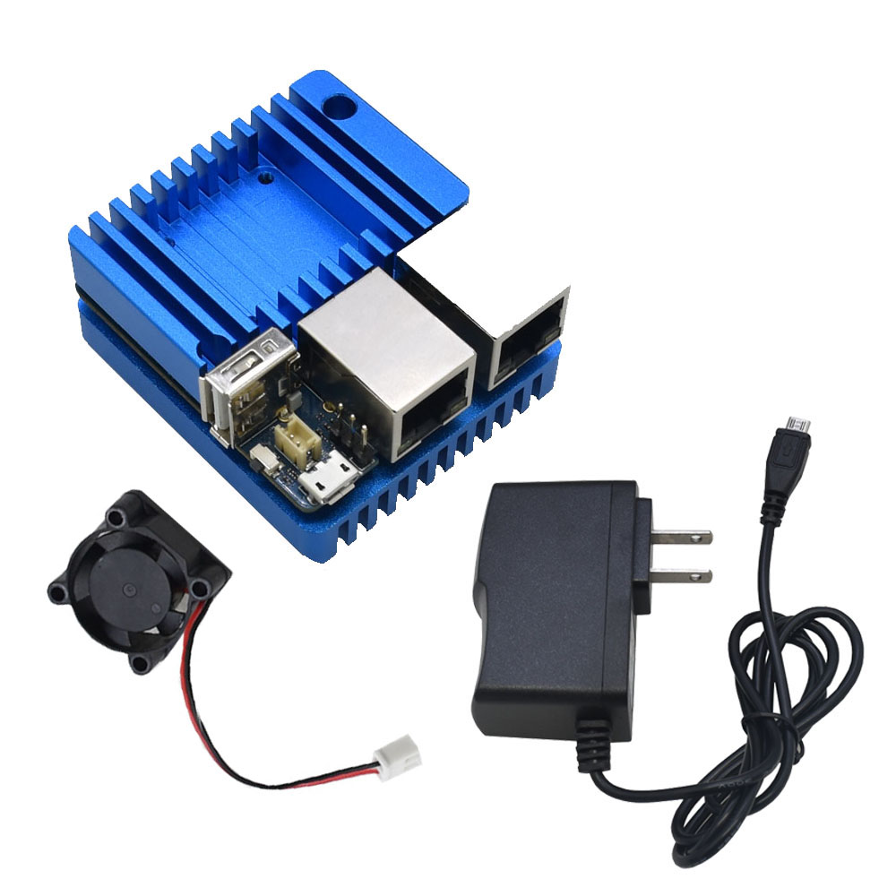 Nanopi-R2S-Mini-Router-Aluminum-Alloy-Metal-Protective-Cover-with-Cooling-Fan-5V-3A-Power-DIY-Kit-1748155