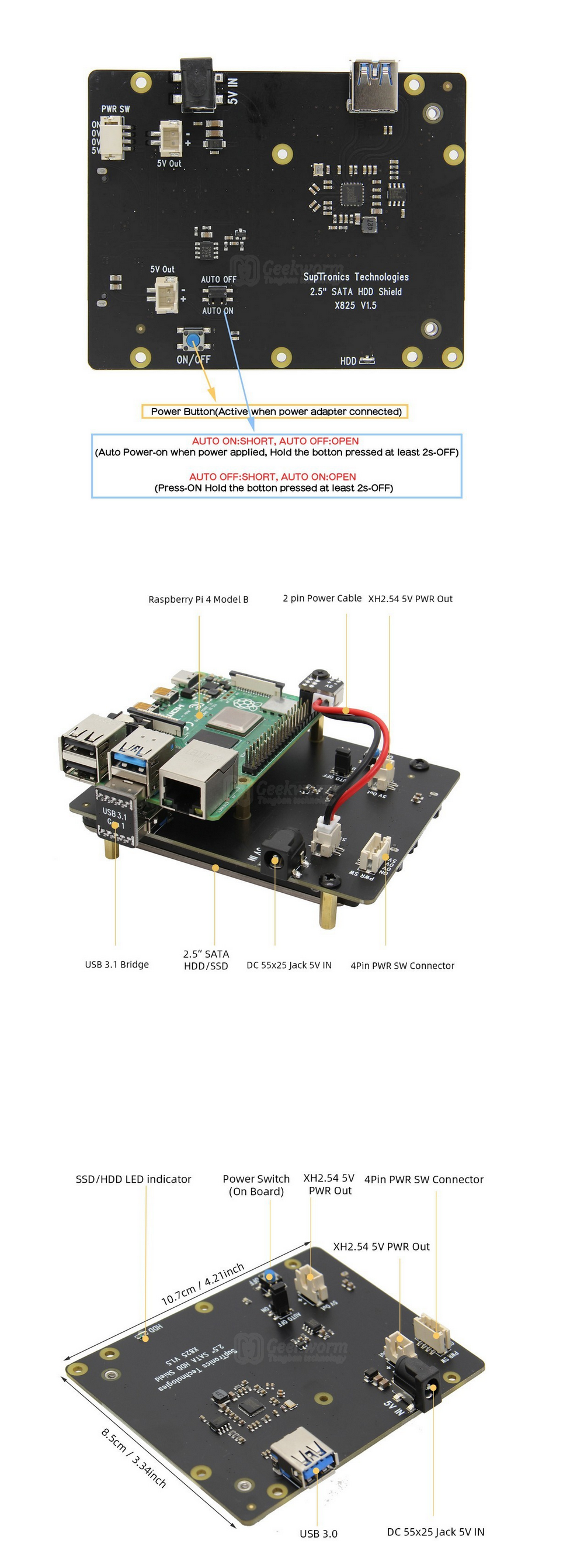 X825-25Inch-SATA-SDD-HDD-Storge-Expansion-Board-NAS-Support-USB-30-With-X735-Power-Manager--Power-Su-1606053