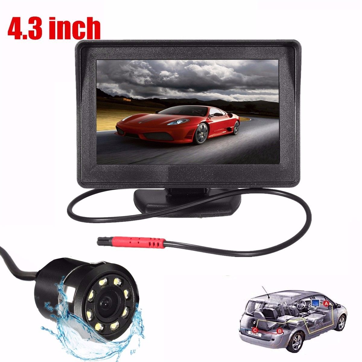 43inch-Car-TFT-LCD-Monitor-Mirror-And-170ordm-HD-Reverse-Rear-View-Backup-Camera-Kit-1190028