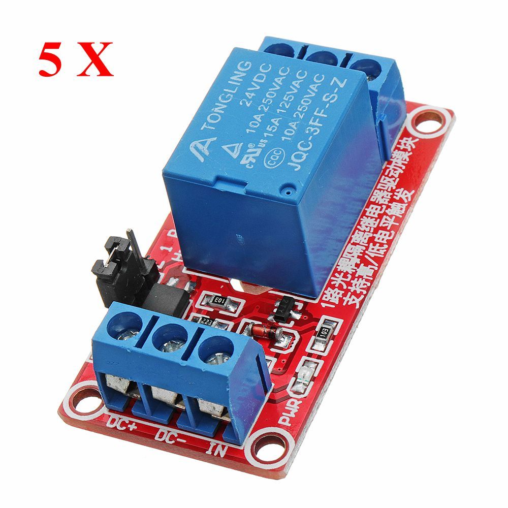 5Pcs-24V-1-Channel-Level-Trigger-Optocoupler-Relay-Module-1342701