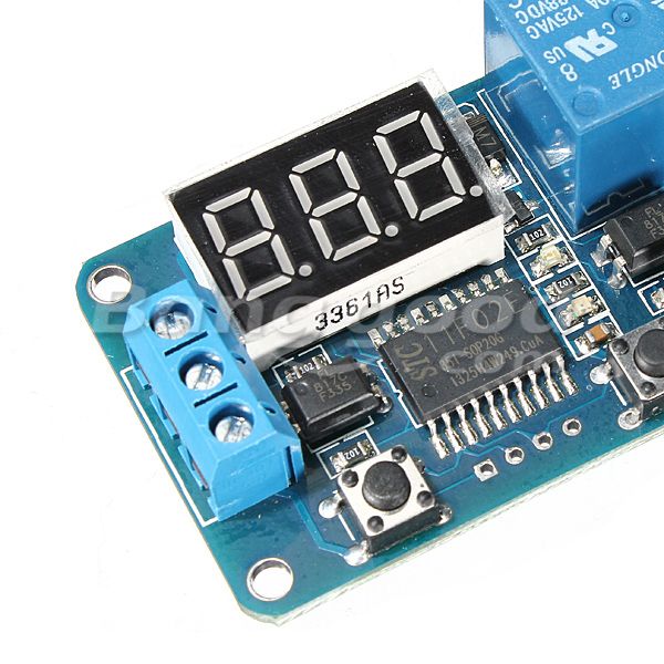 5Pcs-Geekcreitreg-DC-12V-LED-Display-Digital-Delay-Timer-Control-Switch-Module-PLC-1122353