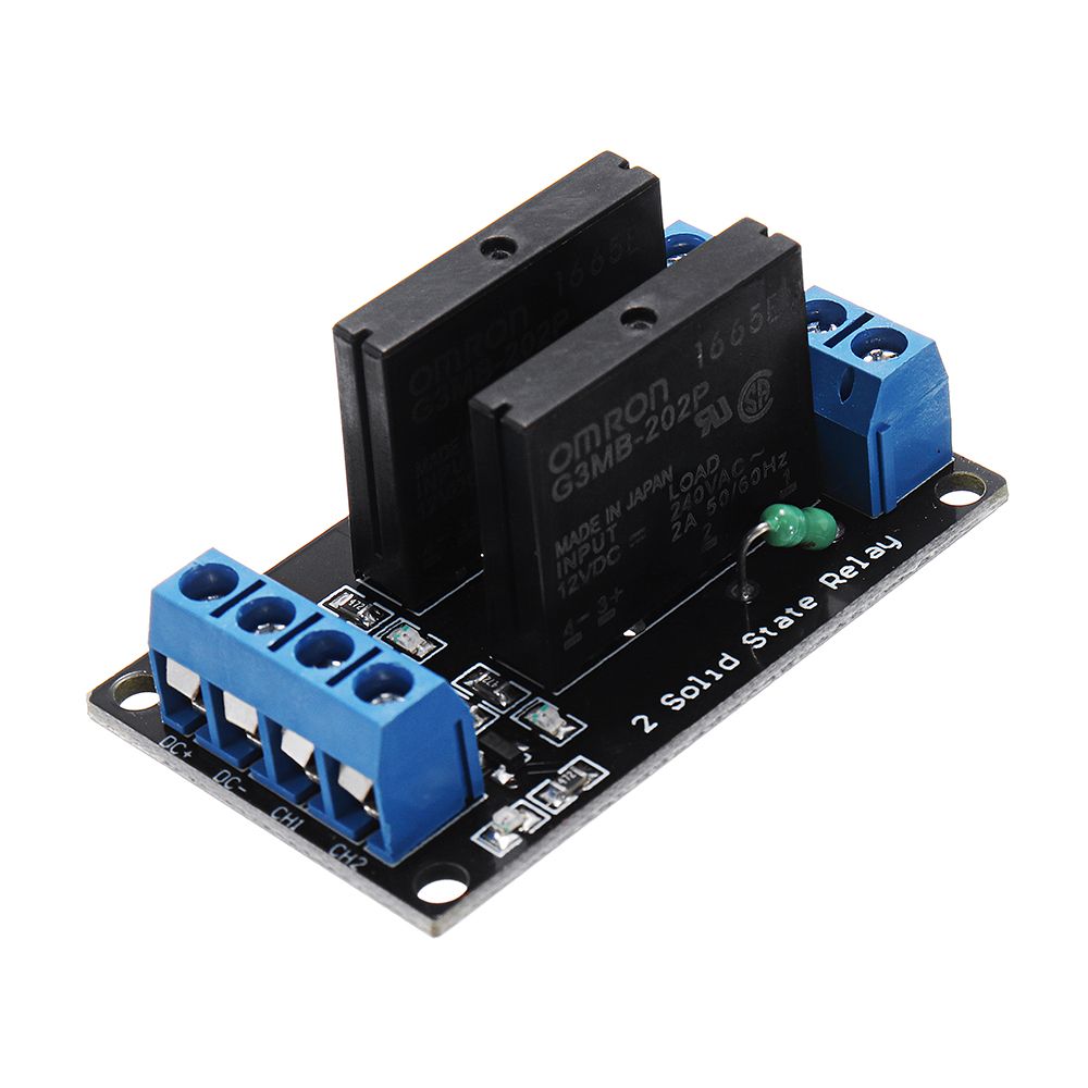 5pcs-2-Channel-DC-12V--Relay-Module-Solid-State-Low-Level-Trigger-240V2A-Geekcreit-for-Arduino---pro-1373943